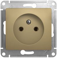 Розетка без заземления без рамки Systeme Electric Glossa 1-м. титан картинка